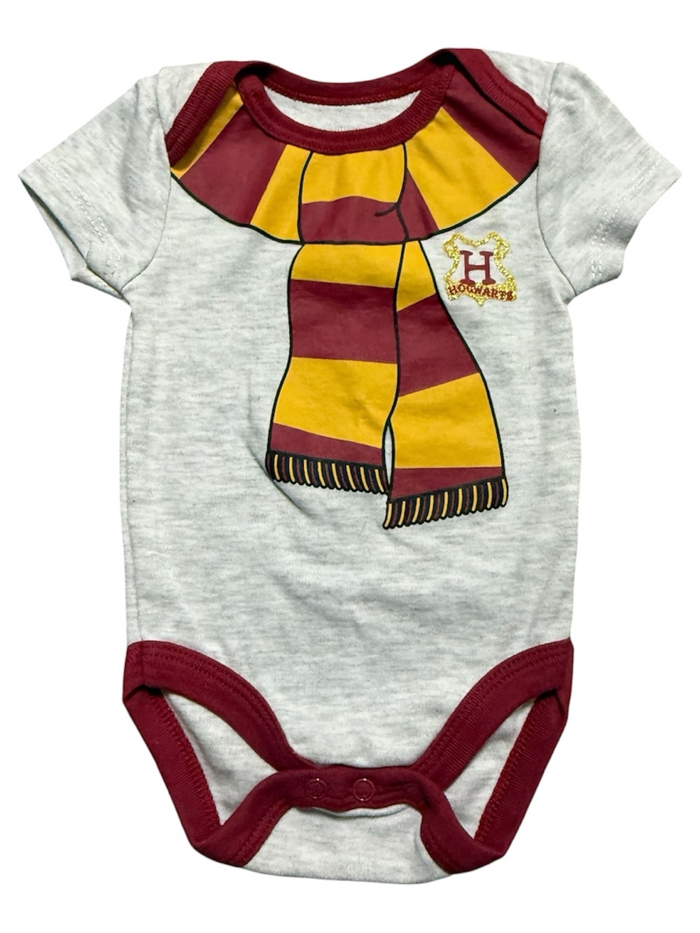 Harry Potter Gryffindor Baby Bodysuit 6-9M Wizarding World Gray